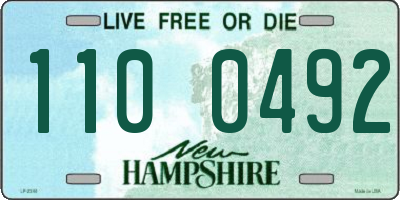 NH license plate 1100492