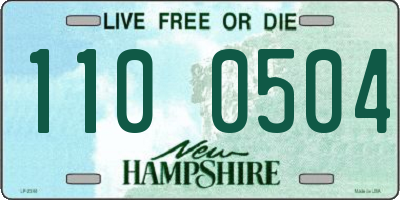 NH license plate 1100504