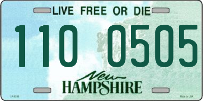 NH license plate 1100505