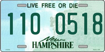 NH license plate 1100518