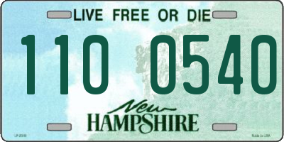 NH license plate 1100540