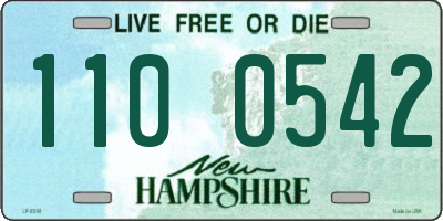 NH license plate 1100542