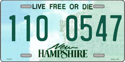 NH license plate 1100547