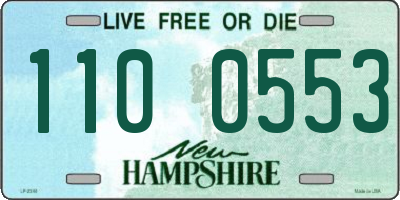 NH license plate 1100553