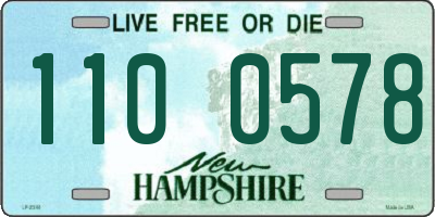 NH license plate 1100578