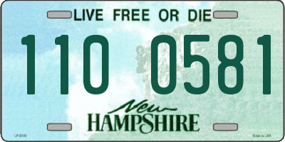 NH license plate 1100581