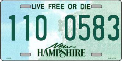 NH license plate 1100583