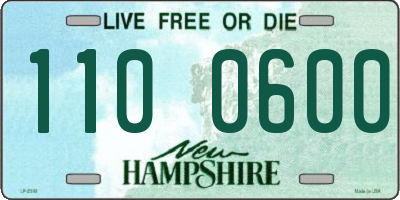 NH license plate 1100600