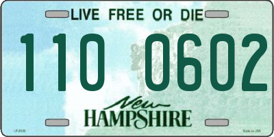 NH license plate 1100602