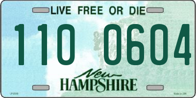NH license plate 1100604