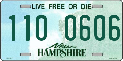 NH license plate 1100606