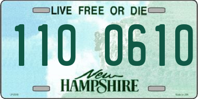NH license plate 1100610