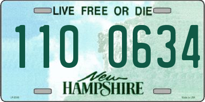NH license plate 1100634