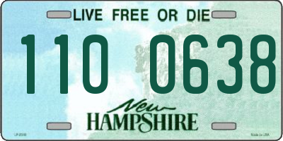 NH license plate 1100638