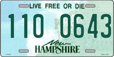 NH license plate 1100643