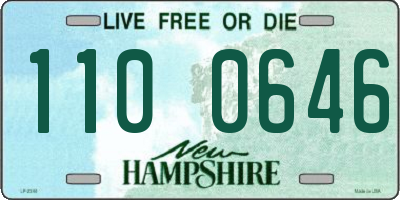 NH license plate 1100646