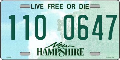 NH license plate 1100647