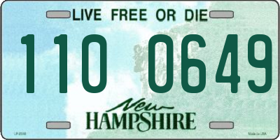 NH license plate 1100649