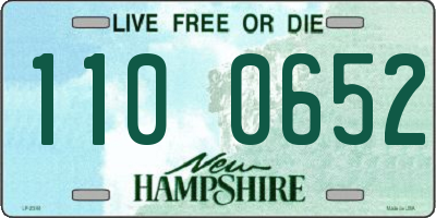 NH license plate 1100652