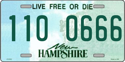 NH license plate 1100666