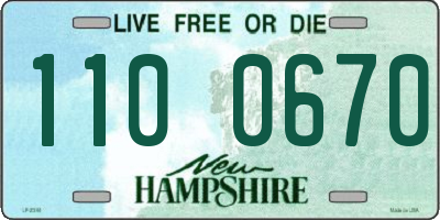 NH license plate 1100670