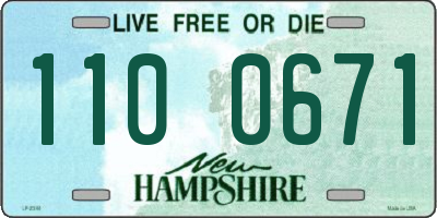 NH license plate 1100671