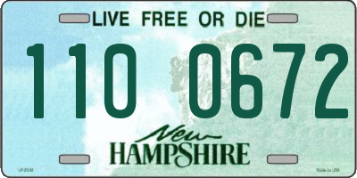 NH license plate 1100672