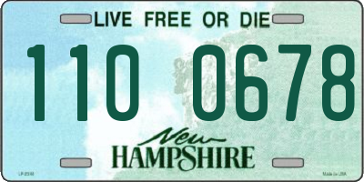 NH license plate 1100678