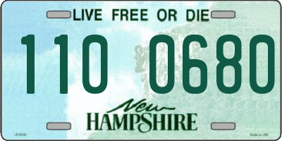 NH license plate 1100680