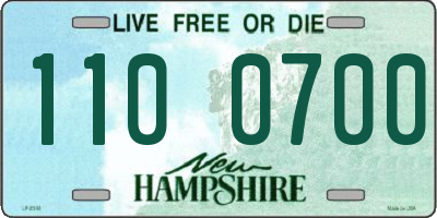 NH license plate 1100700