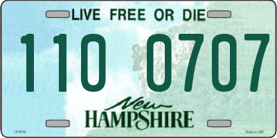 NH license plate 1100707