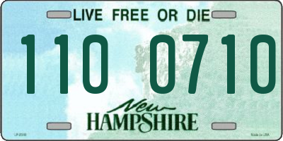 NH license plate 1100710