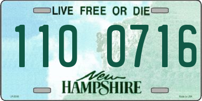 NH license plate 1100716