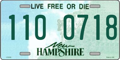 NH license plate 1100718