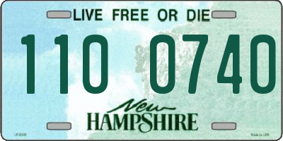 NH license plate 1100740