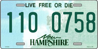 NH license plate 1100758
