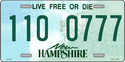 NH license plate 1100777