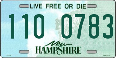 NH license plate 1100783