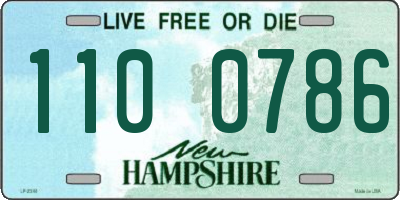 NH license plate 1100786