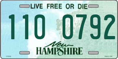 NH license plate 1100792