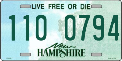 NH license plate 1100794