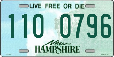 NH license plate 1100796