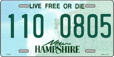 NH license plate 1100805