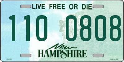 NH license plate 1100808