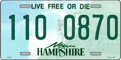 NH license plate 1100870