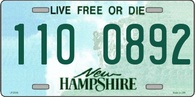 NH license plate 1100892