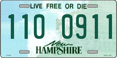 NH license plate 1100911