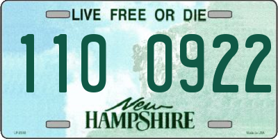NH license plate 1100922