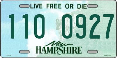 NH license plate 1100927