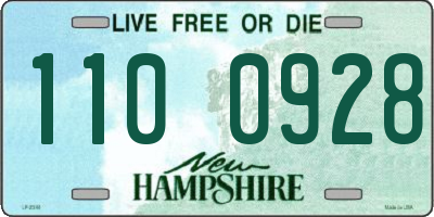 NH license plate 1100928